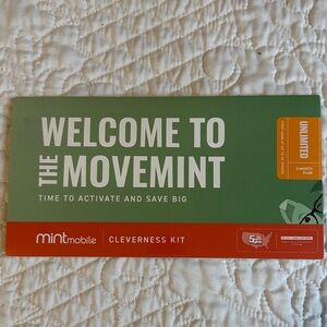 Mint Mobile Cleverness Kit three months unlimited talk text data never used
